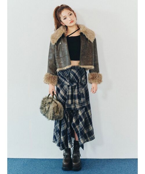 EVRIS（エヴリス）の「フェイクファーボストンBAG（ボストンバッグ・レディース・ブラック/ピンク/ブラウン・FREE）」の14枚目の写真