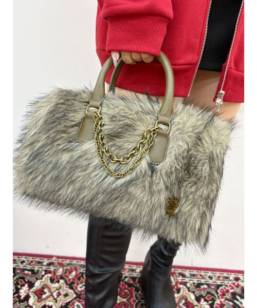 EVRIS（エヴリス）の「フェイクファーボストンBAG（ボストンバッグ・レディース・ブラック/ピンク/ブラウン・FREE）」の17枚目の写真