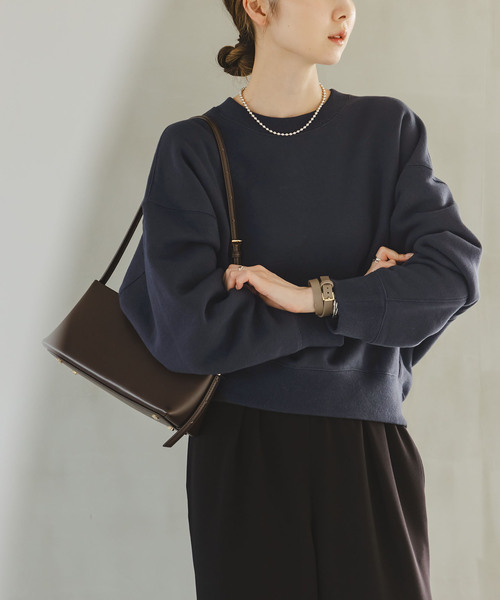 Noble（ノーブル）の「ナッピングオーバーニュアンススウェット（スウェット・レディース・チャコールグレー/ベージュ・FREE）」の18枚目の写真