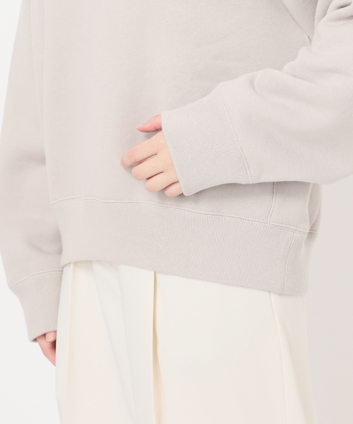 Noble（ノーブル）の「ナッピングオーバーニュアンススウェット（スウェット・レディース・チャコールグレー/ベージュ・FREE）」の4枚目の写真