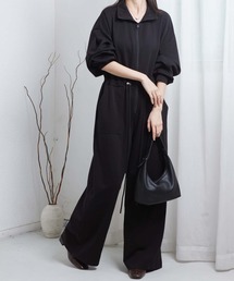 MAISON DE THERESE(メゾン ド テレーズ)のハーフジップ長袖ルーズシルエットオールインワン(つなぎ/オールインワン)