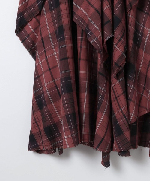 JEANASIS（ジーナシス）の「イレヘムレイヤードチェックスカート/592867（スカート・レディース・レッド系その他/ブルー系その他/ブラウン系その他・FREE）」の9枚目の写真