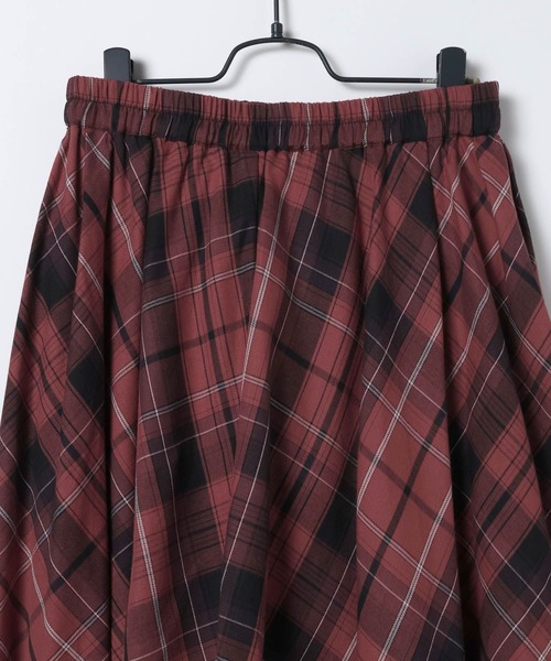 JEANASIS（ジーナシス）の「イレヘムレイヤードチェックスカート/592867（スカート・レディース・レッド系その他/ブルー系その他/ブラウン系その他・FREE）」の10枚目の写真