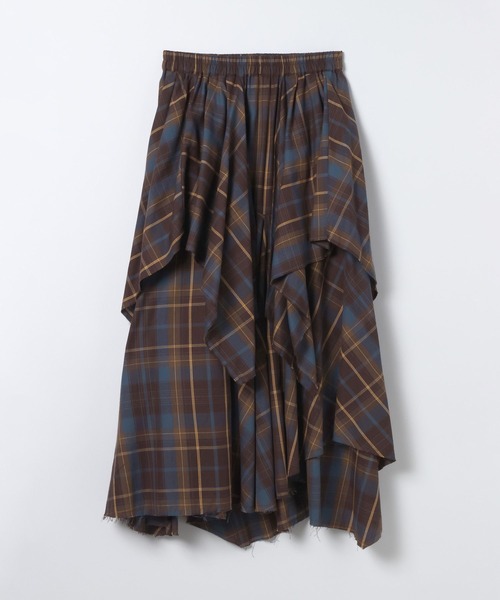 JEANASIS（ジーナシス）の「イレヘムレイヤードチェックスカート/592867（スカート・レディース・レッド系その他/ブルー系その他/ブラウン系その他・FREE）」の12枚目の写真