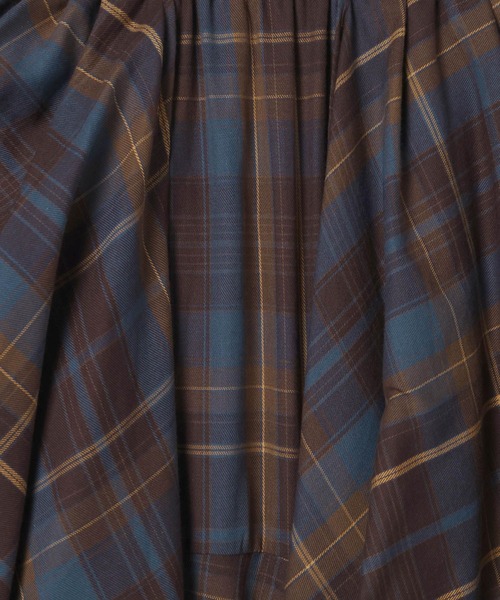 JEANASIS（ジーナシス）の「イレヘムレイヤードチェックスカート/592867（スカート・レディース・レッド系その他/ブルー系その他/ブラウン系その他・FREE）」の4枚目の写真