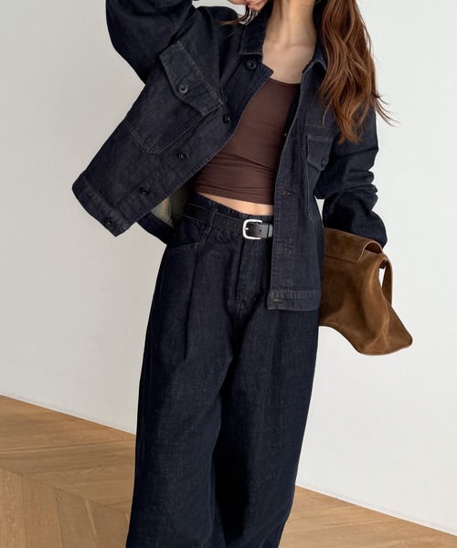 CANAL JEAN（キャナルジーン）の「choice_cnl/SEIRTAND　胸ポケットデニムジャケット（デニムジャケット・レディース・インディゴブルー・LARGE/MEDIUM）」の2枚目の写真