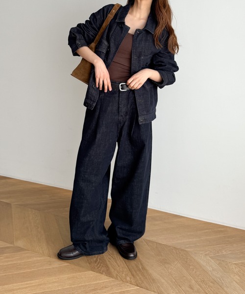 CANAL JEAN（キャナルジーン）の「choice_cnl/SEIRTAND　胸ポケットデニムジャケット（デニムジャケット・レディース・インディゴブルー・LARGE/MEDIUM）」の4枚目の写真