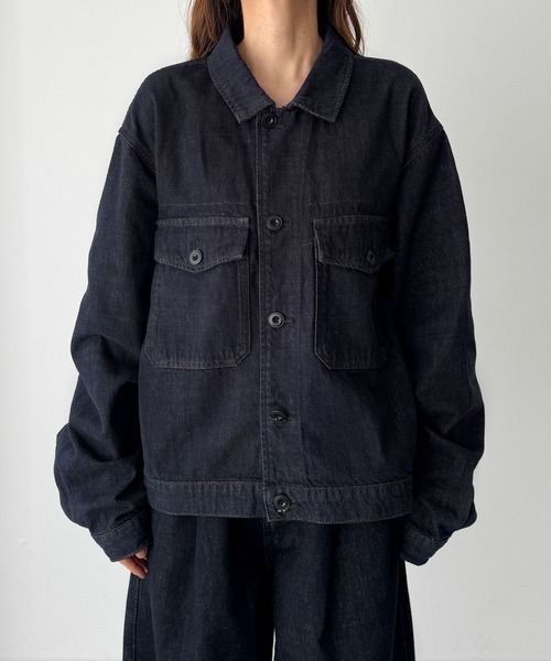 CANAL JEAN（キャナルジーン）の「choice_cnl/SEIRTAND　胸ポケットデニムジャケット（デニムジャケット・レディース・インディゴブルー・LARGE/MEDIUM）」の12枚目の写真