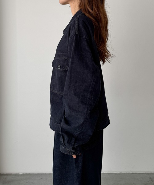 CANAL JEAN（キャナルジーン）の「choice_cnl/SEIRTAND　胸ポケットデニムジャケット（デニムジャケット・レディース・インディゴブルー・LARGE/MEDIUM）」の13枚目の写真