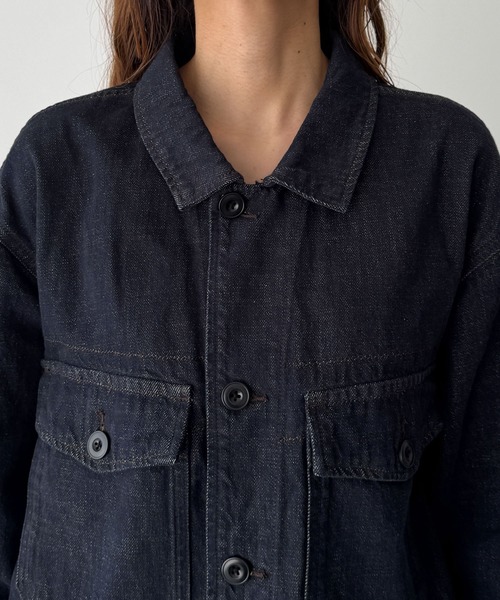 CANAL JEAN（キャナルジーン）の「choice_cnl/SEIRTAND　胸ポケットデニムジャケット（デニムジャケット・レディース・インディゴブルー・LARGE/MEDIUM）」の15枚目の写真