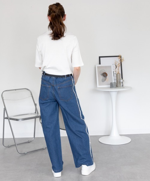 aity(アイティ)の「2×2リブプチハイネック半袖Tシャツ きれいめ 五部袖 大きいサイズ コットン 夏服(Tシャツ/カットソー・レディース・ブラック/オフホワイト・L/LL/3L/M/4L)」の10枚目の写真