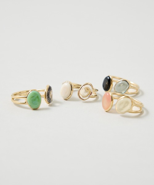 collex（コレックス）の「【Elodie Pavie】Twin Bague Double（リング・レディース・アイボリー/ブラック/グリーン/レッド系その他・フリー）」の13枚目の写真