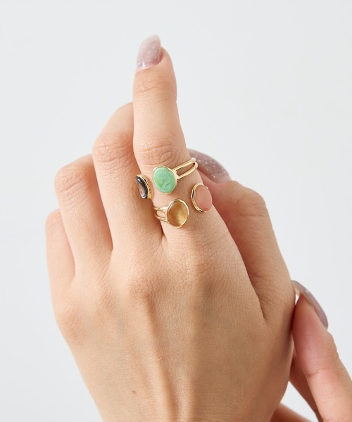 collex（コレックス）の「【Elodie Pavie】Twin Bague Double（リング・レディース・アイボリー/ブラック/グリーン/レッド系その他・フリー）」の11枚目の写真