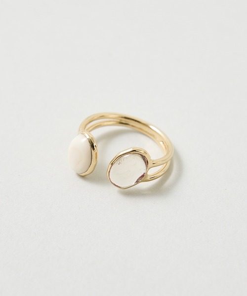 collex（コレックス）の「【Elodie Pavie】Twin Bague Double（リング・レディース・アイボリー/ブラック/グリーン/レッド系その他・フリー）」の9枚目の写真