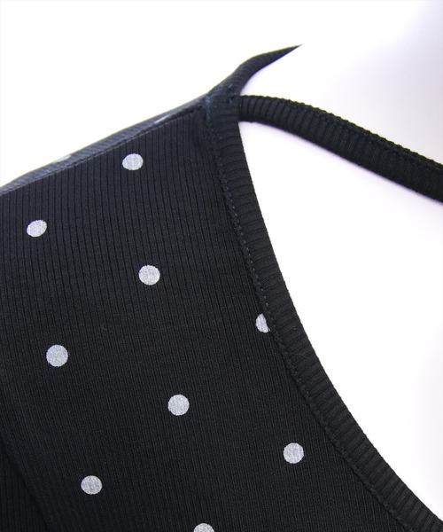 clear（クリア）の「フロントリボンドットプリントカットソー［韓国ファッション レイヤード］≪AW新作≫（Tシャツ/カットソー・レディース・グレー/ブラック/オフホワイト・F）」の16枚目の写真