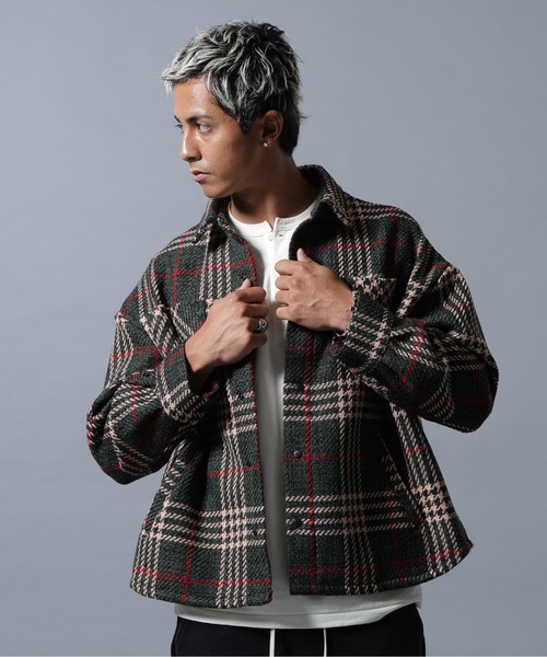 DANKE SCHON（ダンケシェーン）の「【WEB&DEPOT限定】DankeSchon/ダンケシェーン/SNAP CHECK SHIRTS（シャツ/ブラウス・メンズ・モスグリーン/ブラウン/グレー・M/L）」の3枚目の写真