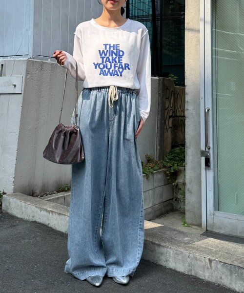 CIAOPANIC TYPY（チャオパニックティピー）の「シアースムースアソートプリントTEE（Tシャツ/カットソー・レディース・サックスブルー/グレー/ホワイト/ピンク・ONE SIZE）」の10枚目の写真