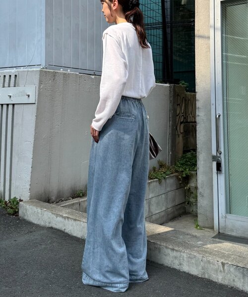 CIAOPANIC TYPY（チャオパニックティピー）の「シアースムースアソートプリントTEE（Tシャツ/カットソー・レディース・サックスブルー/グレー/ホワイト/ピンク・ONE SIZE）」の11枚目の写真