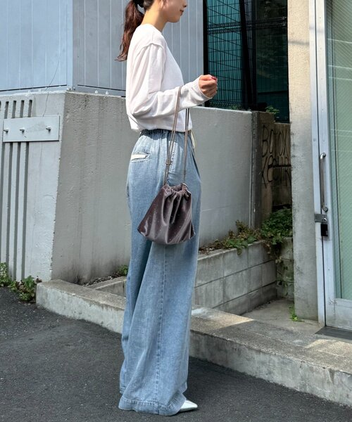 CIAOPANIC TYPY（チャオパニックティピー）の「シアースムースアソートプリントTEE（Tシャツ/カットソー・レディース・サックスブルー/グレー/ホワイト/ピンク・ONE SIZE）」の12枚目の写真