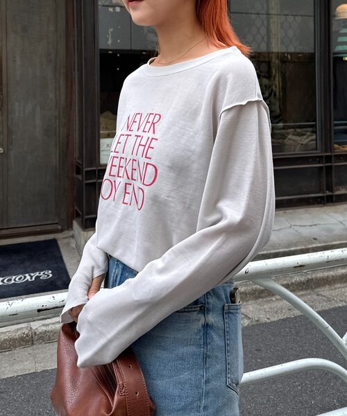 CIAOPANIC TYPY（チャオパニックティピー）の「シアースムースアソートプリントTEE（Tシャツ/カットソー・レディース・サックスブルー/グレー/ホワイト/ピンク・ONE SIZE）」の21枚目の写真