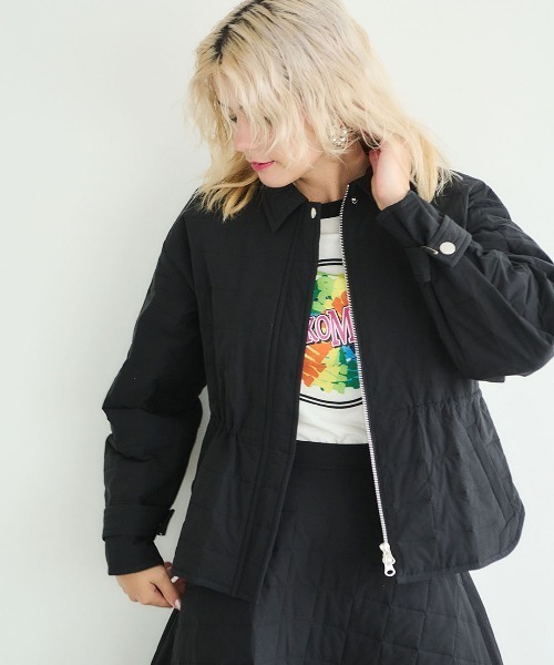 mikomori(ミコモリ)の「【mikomori × THIRD MAGAZINE】CHOCOLATE BAR QUILTED JACKET(ブルゾン・レディース・ブラック・FREE)」の8枚目の写真