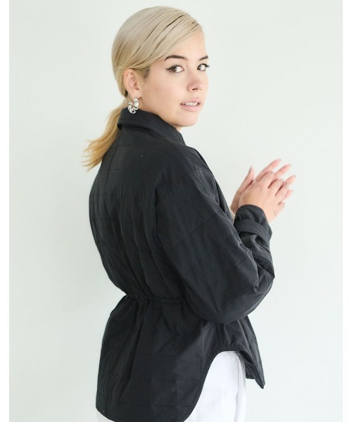 mikomori(ミコモリ)の「【mikomori × THIRD MAGAZINE】CHOCOLATE BAR QUILTED JACKET(ブルゾン・レディース・ブラック・FREE)」の16枚目の写真