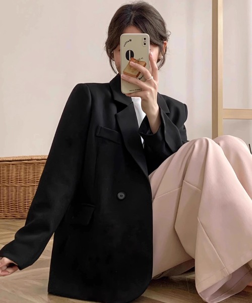 by LEGNA(バイレグナ)の「オーバーサイズテーラードジャケット(テーラードジャケット・レディース・ブラック/グレー・X-LARGE/LARGE/MEDIUM/SMALL)」の5枚目の写真