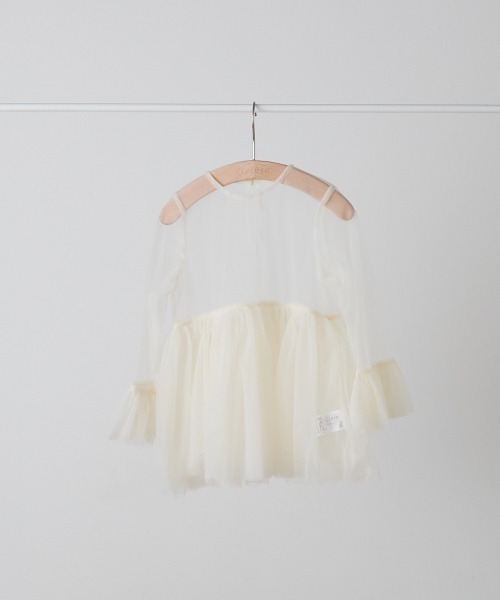 riziere(リジェール)の「チュールフリルブラウス(シャツ/ブラウス・キッズ・アイボリー/ブラック・100/90/150/140/130/120/110)」の10枚目の写真