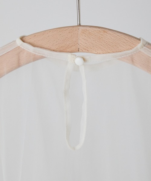 riziere(リジェール)の「チュールフリルブラウス(シャツ/ブラウス・キッズ・アイボリー/ブラック・100/90/150/140/130/120/110)」の13枚目の写真