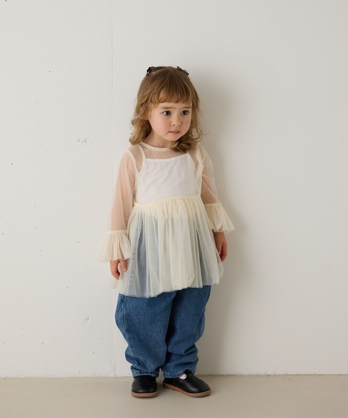 riziere(リジェール)の「チュールフリルブラウス(シャツ/ブラウス・キッズ・アイボリー/ブラック・100/90/150/140/130/120/110)」の17枚目の写真