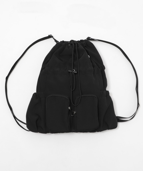 WEGO(ウィゴー)の「WEGO/【25年秋冬新作】2ポケットドロストナップサック(バックパック/リュック・レディース・ブラック/ブラウン・FREE)」の14枚目の写真