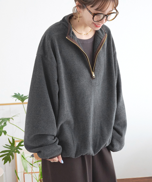 ZOZO限定】フリースハーフジップ（Tシャツ/カットソー）｜B.C STOCK
