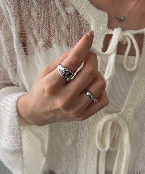 CAPRICIEUX LE'MAGE（カプリシューレマージュ）の「〈GOLDY/ゴールディ〉2SETドレッセリング（ネックレス・レディース・シルバー/ゴールド・FREE）」の3枚目の写真