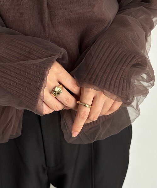 CAPRICIEUX LE'MAGE（カプリシューレマージュ）の「〈GOLDY/ゴールディ〉2SETドレッセリング（ネックレス・レディース・シルバー/ゴールド・FREE）」の6枚目の写真