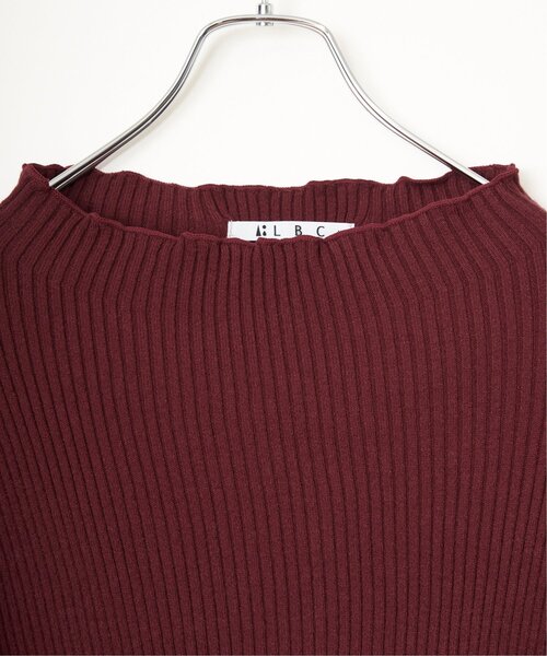 LBC（エルビーシー）の「【着やせ効果抜群】袖配色レイヤーリブニット（ニット/セーター・レディース・ホワイト/ワイン/ブラック/グリーン/杢グレー・M/L）」の21枚目の写真