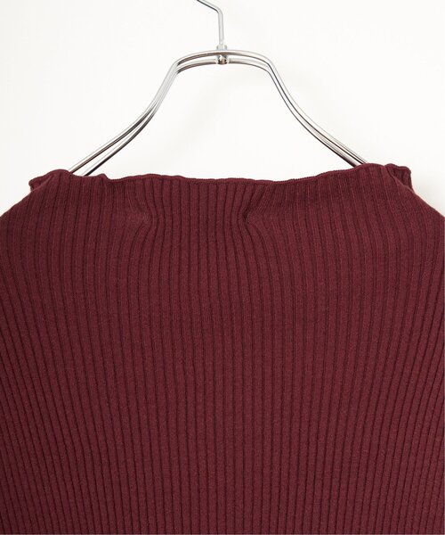 LBC（エルビーシー）の「【着やせ効果抜群】袖配色レイヤーリブニット（ニット/セーター・レディース・ホワイト/ワイン/ブラック/グリーン/杢グレー・M/L）」の22枚目の写真