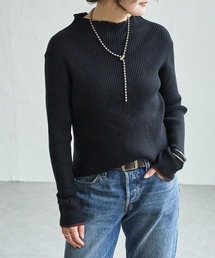 LBC | 【着やせ効果抜群】袖配色レイヤーリブニット(ニット/セーター)