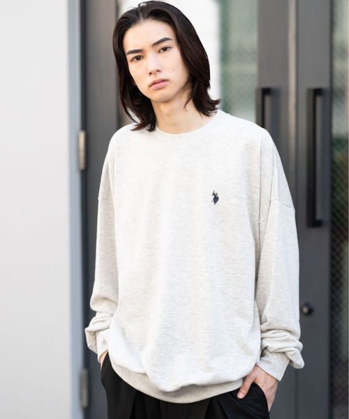U.S. POLO ASSN.(ユーエスポロアッスン)の「∴WEGO/U.S. POLO ASSN. 別注ワンポイントプルオーバー(スウェット・メンズ・スミクロ/ブラック/オフホワイト/杢グレー・MEDIUM/LARGE)」の21枚目の写真