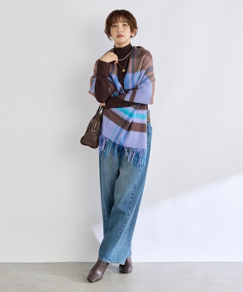 RIVE DROITE(リヴドロワ)の「【秋冬の差し色に】ウールカラーチェックストール(ストール/ショール・レディース・パープル/イエロー/オレンジ・FREE)」の10枚目の写真
