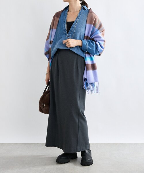 RIVE DROITE(リヴドロワ)の「【秋冬の差し色に】ウールカラーチェックストール(ストール/ショール・レディース・パープル/イエロー/オレンジ・FREE)」の11枚目の写真