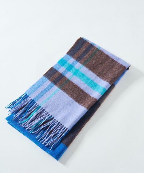 RIVE DROITE(リヴドロワ)の「【秋冬の差し色に】ウールカラーチェックストール(ストール/ショール・レディース・パープル/イエロー/オレンジ・FREE)」の17枚目の写真