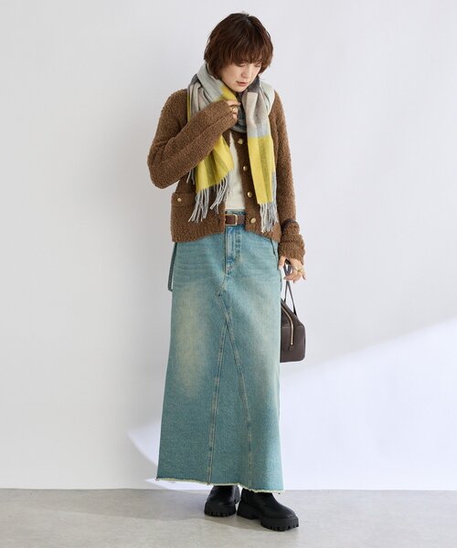 RIVE DROITE(リヴドロワ)の「【秋冬の差し色に】ウールカラーチェックストール(ストール/ショール・レディース・パープル/イエロー/オレンジ・FREE)」の21枚目の写真