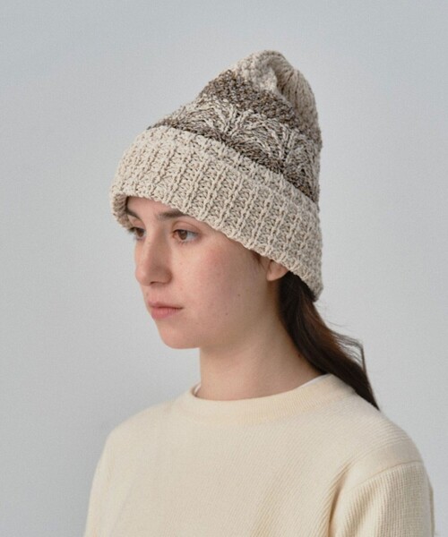MONKEY TIME（モンキータイム）の「＜Nine Tailor＞VANDA ニット ハット（ニットキャップ/ビーニー・メンズ・ブラック/その他1/ナチュラル・FREE）」の8枚目の写真