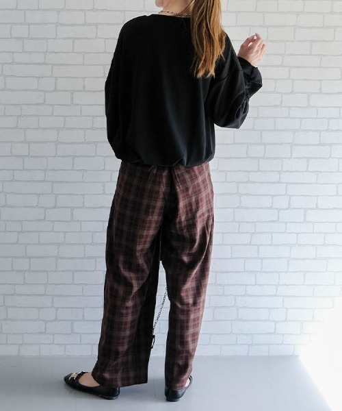 aquagarage(アクアガレージ)の「袖タックバルーントップス(Tシャツ/カットソー・レディース・ブラック/グレー・M)」の15枚目の写真