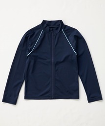 OP/RUSTY（オーピー/ラスティー）の「【ノーブランド】キッズ長袖フルジップラッシュガード スクール水着 キッズ日焼け対策 UVカット ストレッチ素材（ラッシュガード）」