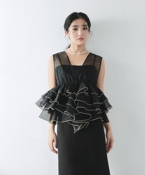 【darial】sheer volume top dress シアー ボリューム トップ ドレス