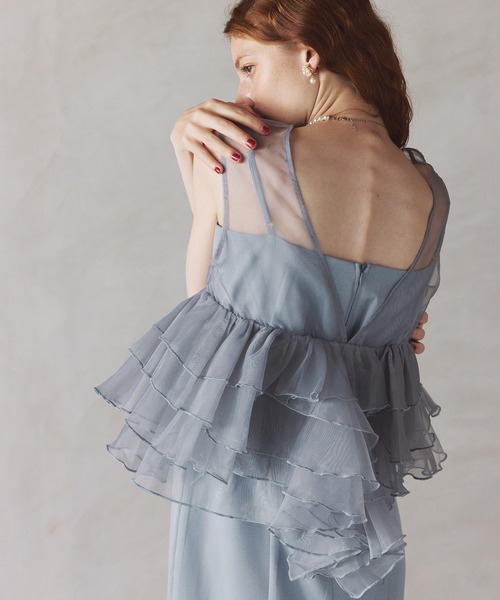 darial(ダリアル)の「【darial】体型カバーしながら華やかさをプラス / sheer volume top dress シアー ボリューム トップ ドレス 入園式 入学式 卒園式 卒業式 お呼ばれ 結婚式 二次会 成人式 同窓会 セレモニードレス パーティドレス オケージョンドレス(ドレス・レディース・ブラック/アイボリー/ブルー・S/M)」の16枚目の写真