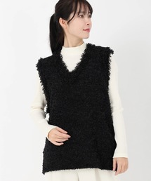 STRAWBERRY-FIELDS | アメリ―リュバン_ツイード編ニットベスト(ベスト)