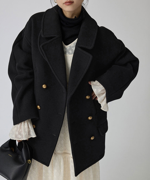 SLOBE IENA（スローブイエナ）の「ピーコート（ピーコート・レディース・ブラック・36/38）」の10枚目の写真