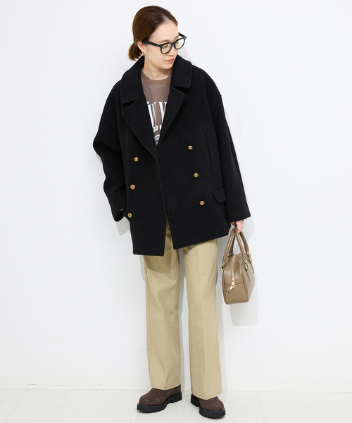 SLOBE IENA（スローブイエナ）の「ピーコート（ピーコート・レディース・ブラック・36/38）」の12枚目の写真